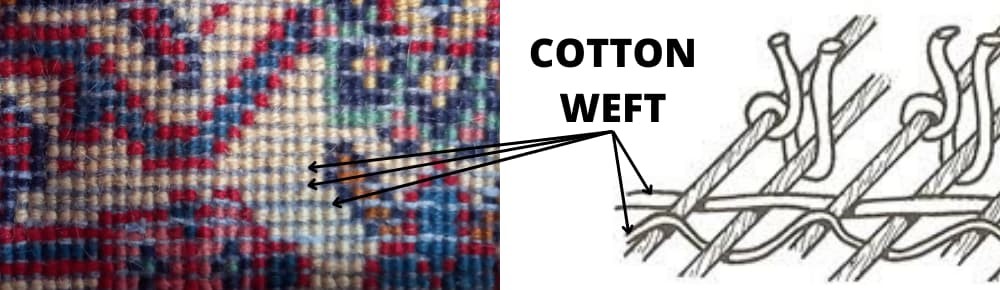 Baumwollschuß - Wolle und Seide-seecarpets